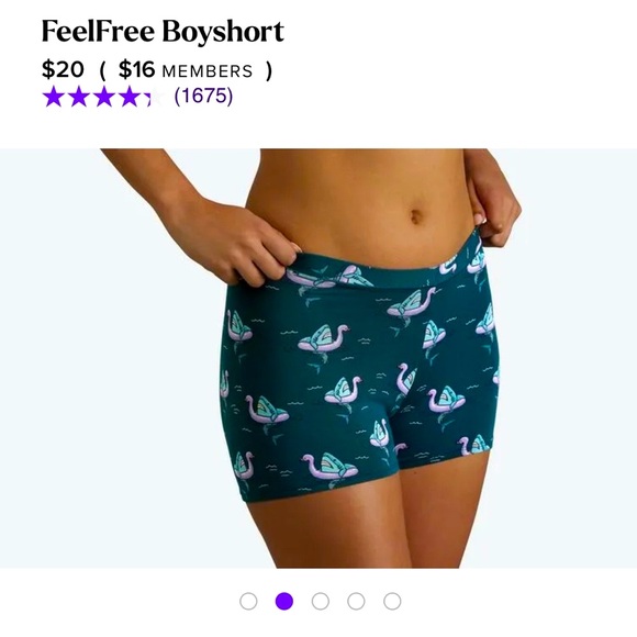 meundies feel free boyshort (shark pattern) - Picture 1 of 5
